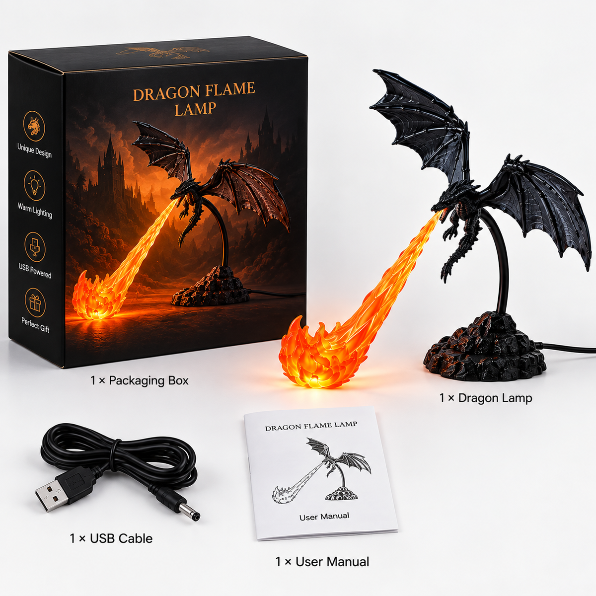 Dragon Flame Lamp